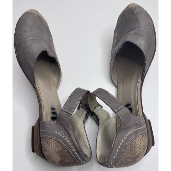 Fidji Two Tone Leather Mary Jane Shoes Size 39 EU 8 US - Picture 8 of 16